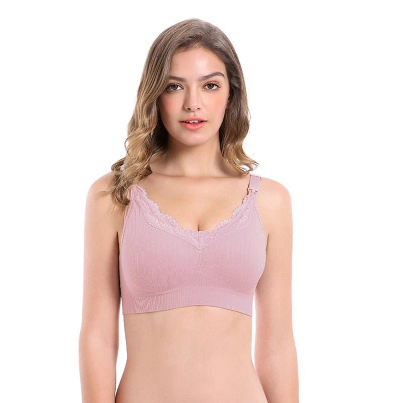 Pregnant Lace Cotton Nursing Bra