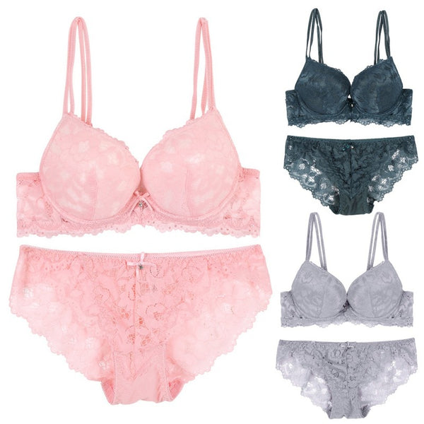 Women Sexy Bra Top+Briefs Set