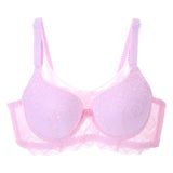 Bow Solid Color Pushup Bra