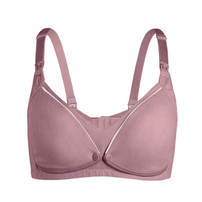 Front Buckle Soft Cotton Nursing Bra