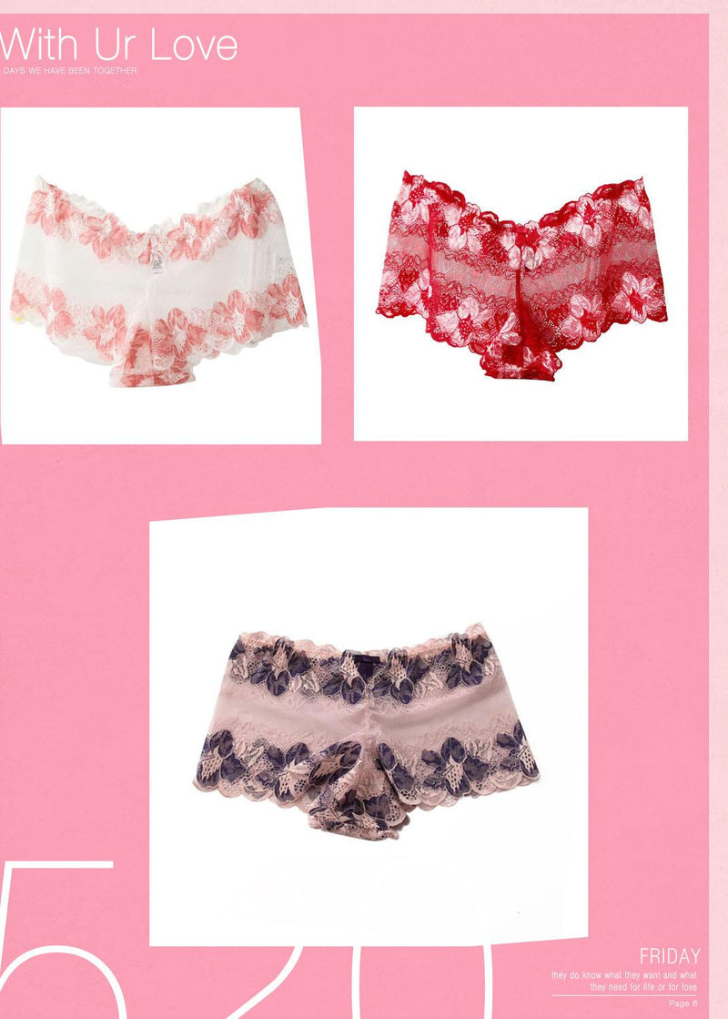 Sexy Women Ice Silk Panties Set