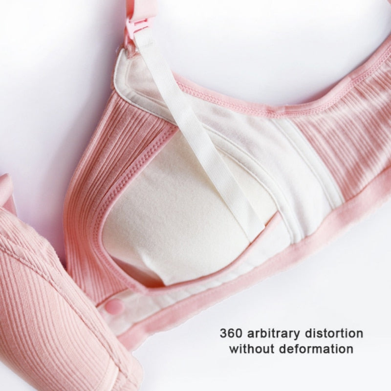 Front Buckle Soft Cotton Nursing Bra