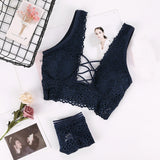 Wireless Straps Bra Panty Underwear Set