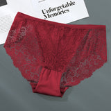 High Waist Ice Silk Lace Panties