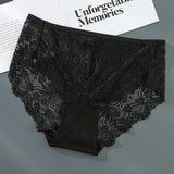 High Waist Ice Silk Lace Panties