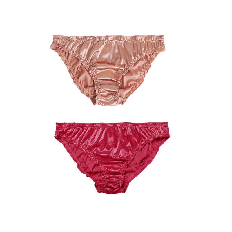 Low-Waist Ruffle Milk Silk Sexy Panties