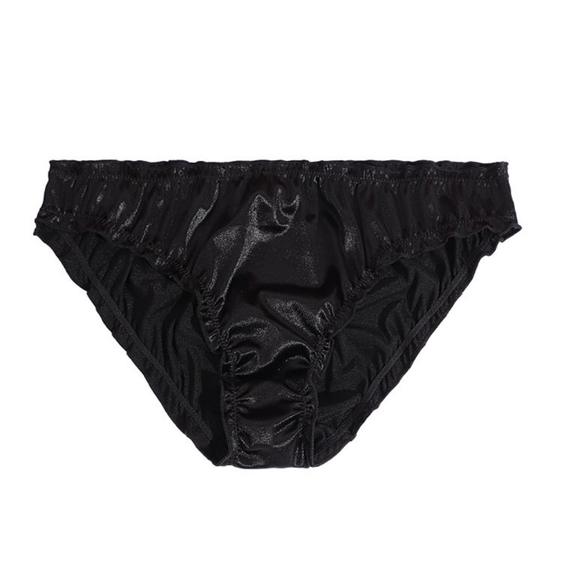 Low-Waist Ruffle Milk Silk Sexy Panties